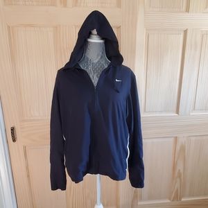 Nike hooded zip up sweatshirt navy blue